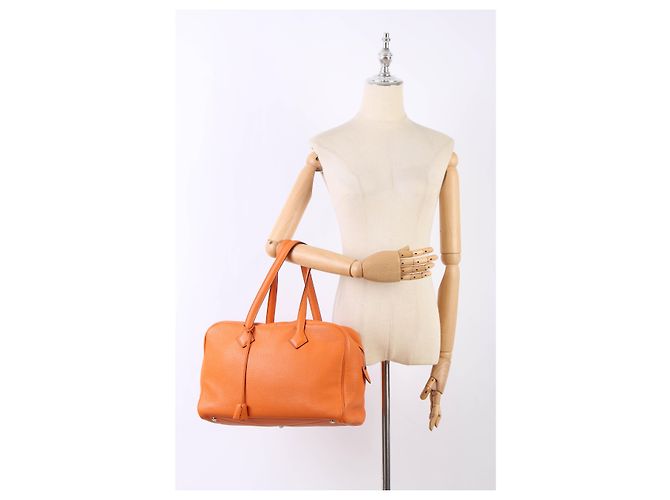 Victoria Hermès Clemente Vittoria II 35 Borsa Arancione - vista 13