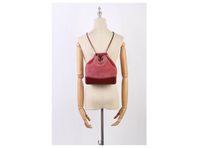 Chanel Quilted Suede Gabrielle Backpack Pink - view 11
