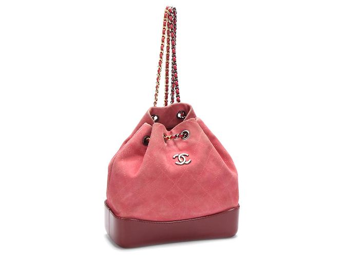 Chanel Quilted Suede Gabrielle Backpack Pink - view 2