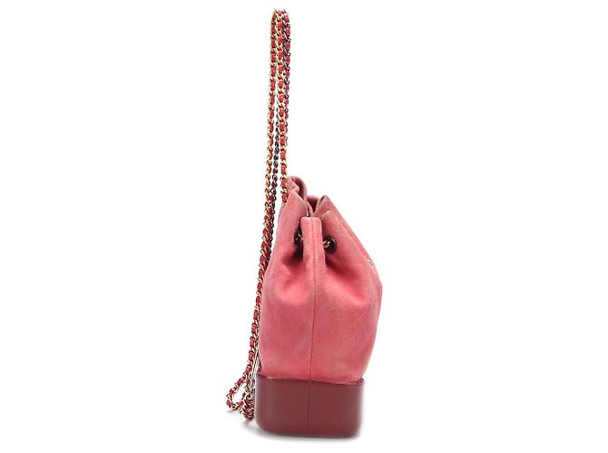 Chanel Quilted Suede Gabrielle Backpack Pink - view 3