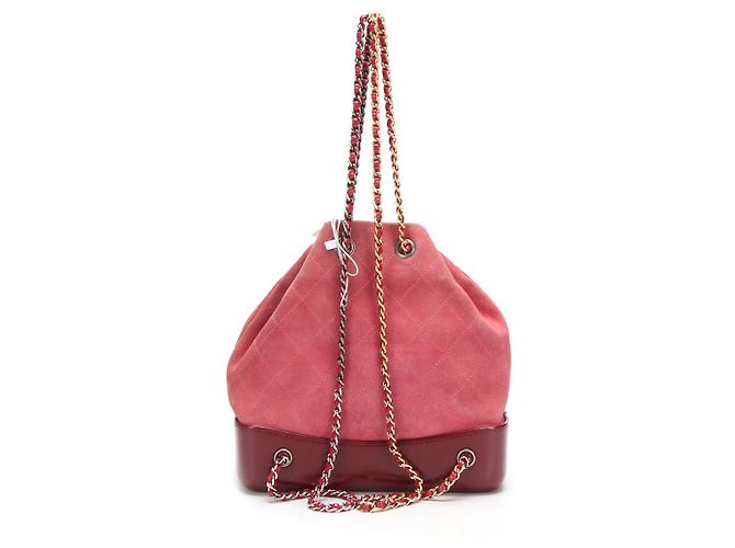Chanel Quilted Suede Gabrielle Backpack Pink - view 4
