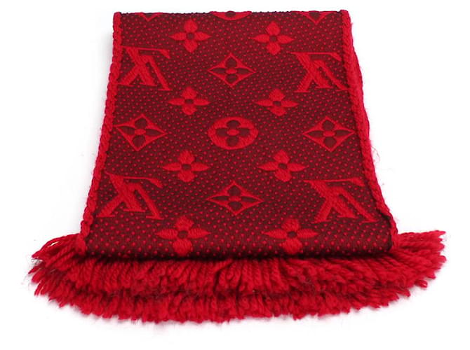 Louis Vuitton Logomania Sciarpa in Lana e Seta M72432 Rosso - vista 2