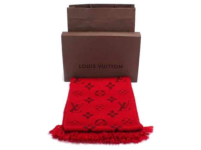 Louis Vuitton Logomania Sciarpa in Lana e Seta M72432 Rosso - vista 5