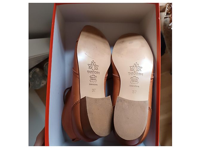 Stivaletti Oxford Tatoosh in pelle cognac con lacci - vista 6