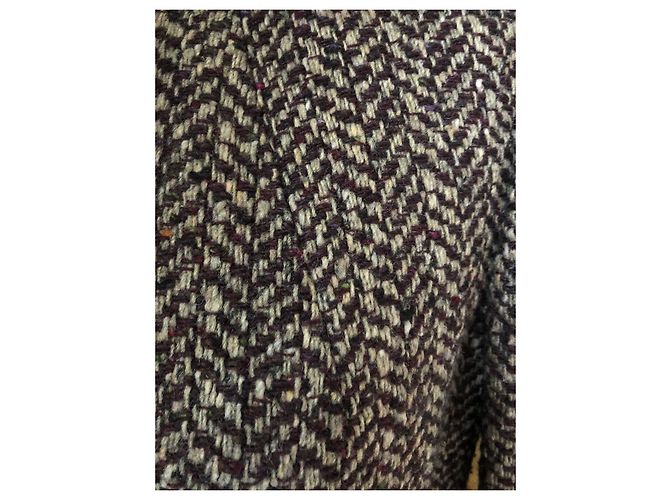Abrigo Weekend Max Mara de lana beige y morado - vista 2