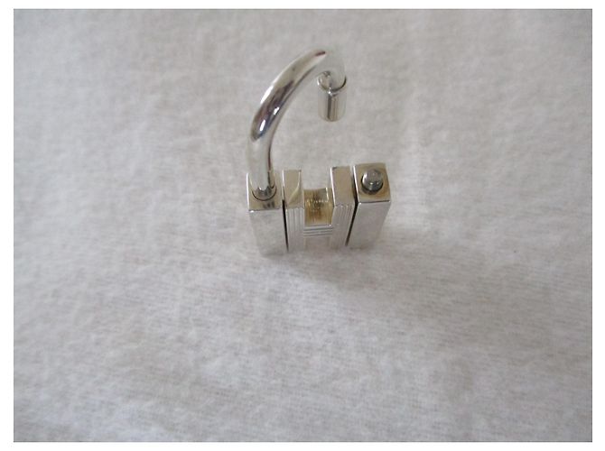 Charm Lucchetto senza chiave Hermès Argentato Argento - vista 3