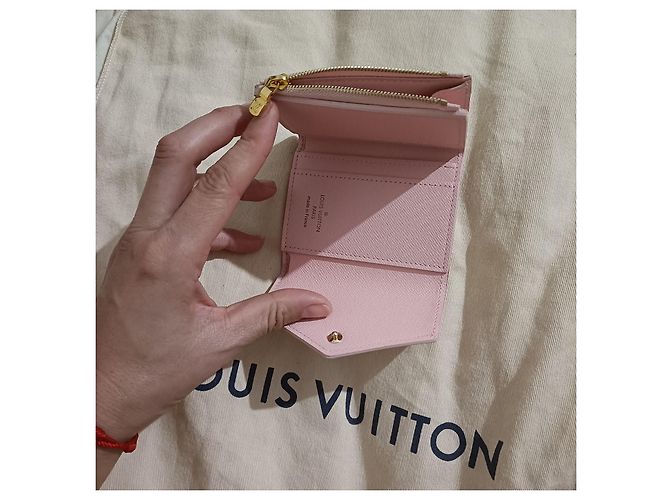 Cartera Louis Vuitton Zoe Damier Azur Rosa Piel - vista 3