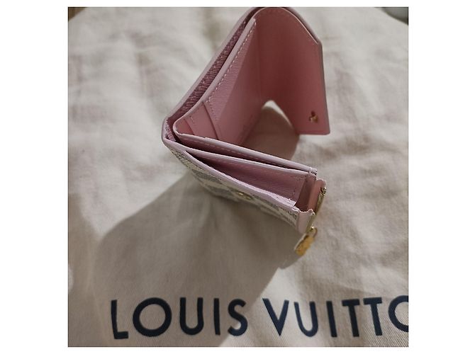 Cartera Louis Vuitton Zoe Damier Azur Rosa Piel - vista 5