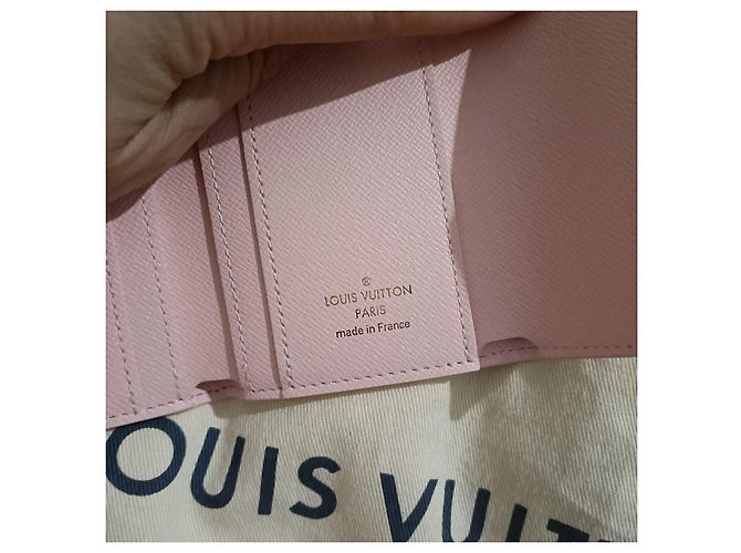 Cartera Louis Vuitton Zoe Damier Azur Rosa Piel - vista 7