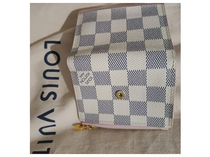 Cartera Louis Vuitton Zoe Damier Azur Rosa Piel - vista 8
