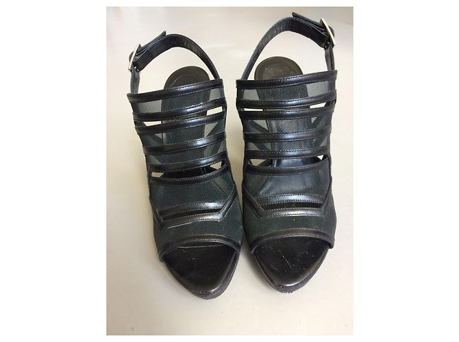 Christian Dior Offene Pumps Schwarz Leder - Ansicht 7