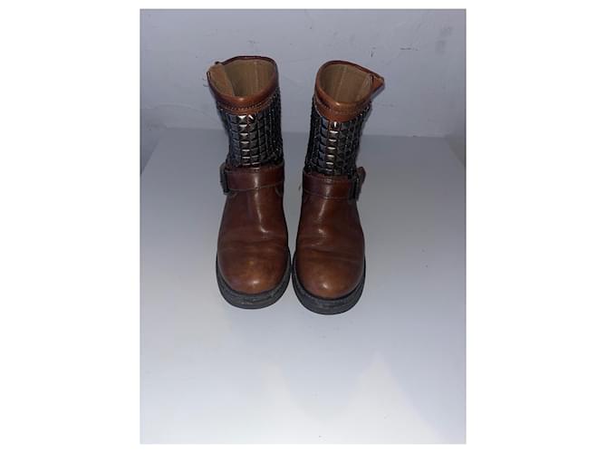 Botines Ash de piel marrón Castaño - vista 2