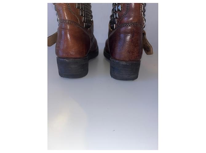 Botines Ash de piel marrón Castaño - vista 4
