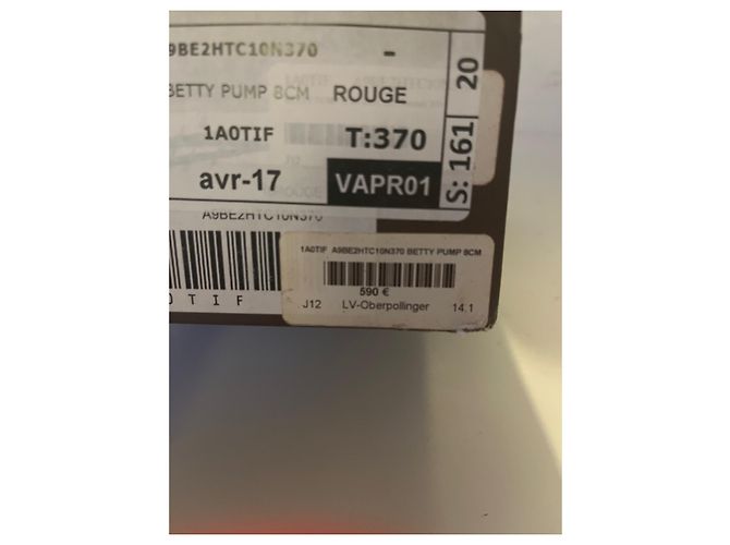 Décolleté Louis Vuitton Rosse in Vernice 37 Rosso - vista 3