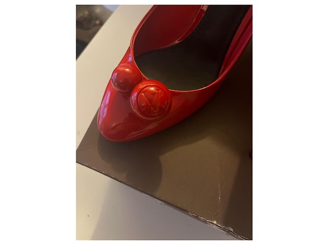 Décolleté Louis Vuitton Rosse in Vernice 37 Rosso - vista 8