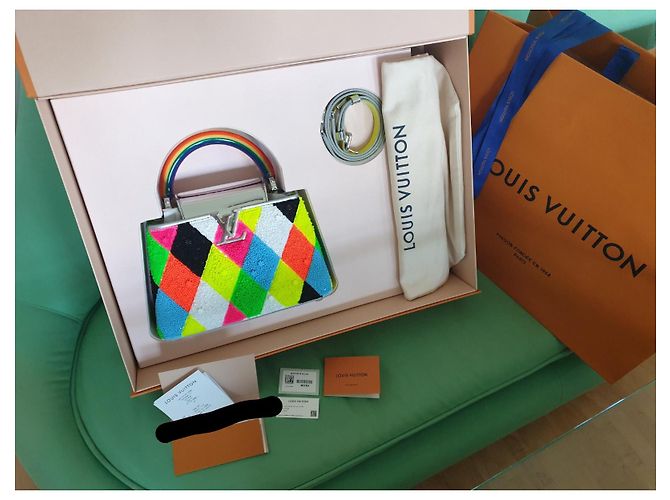 Louis Vuitton Capucines BB Artycapucines / Ugo Rodinone Multicolore - vista 3