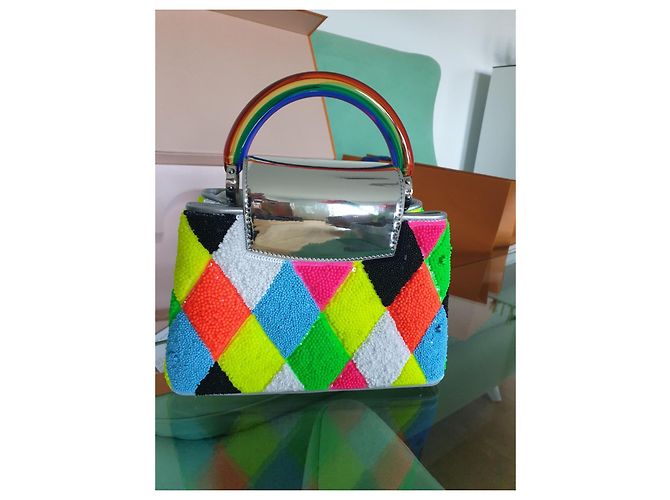 Louis Vuitton Capucines BB Artycapucines / Ugo Rodinone Multicolore - vista 4