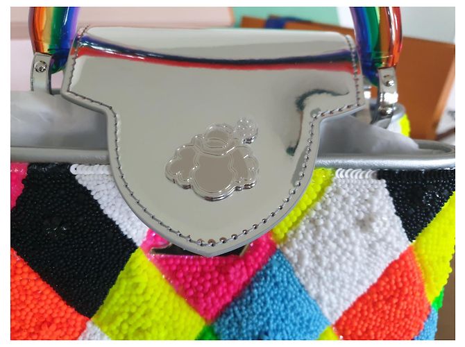 Louis Vuitton Capucines BB Artycapucines / Ugo Rodinone Multicolore - vista 6