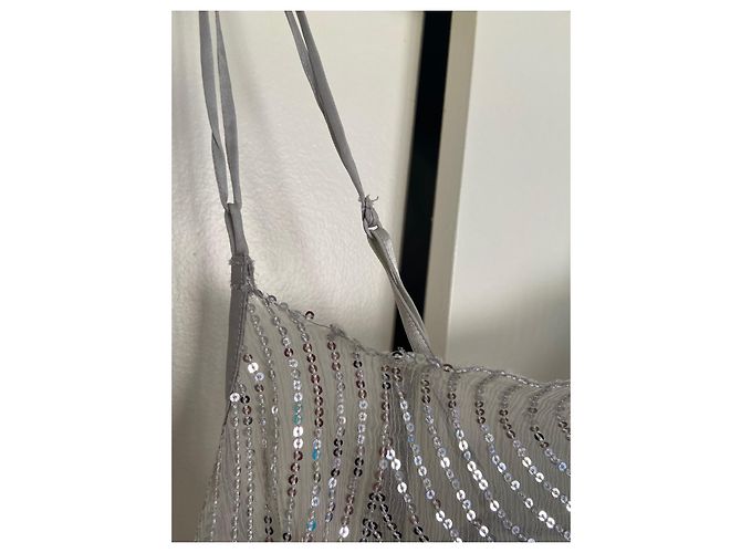 Stella Mc Cartney Stella McCartney Babydoll Grau Transparent mit Pailletten - Ansicht 3
