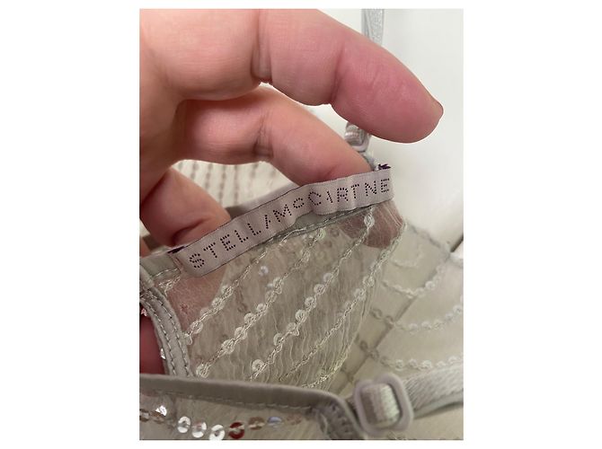 Stella Mc Cartney Stella McCartney Babydoll Grau Transparent mit Pailletten - Ansicht 6