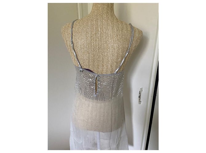 Stella Mc Cartney Stella McCartney Babydoll Grau Transparent mit Pailletten - Ansicht 8