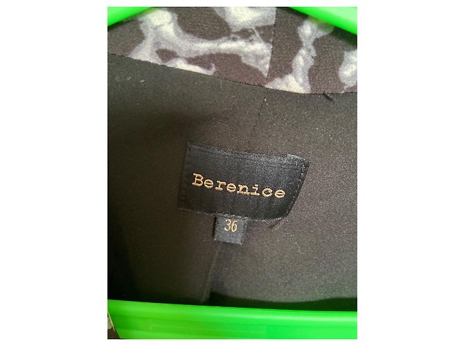 Berenice Zebra Print Jacke aus Viskose Schwarz Weiß - Ansicht 4