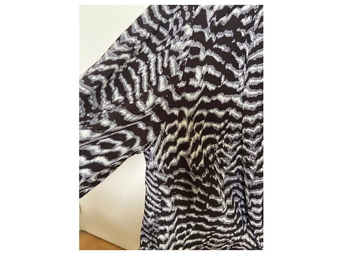 Berenice Zebra Print Jacke aus Viskose Schwarz Weiß - Ansicht 5