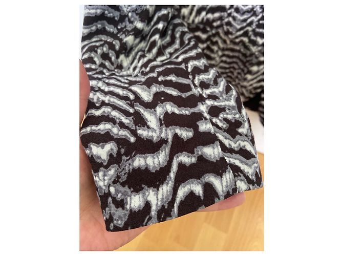 Berenice Zebra Print Jacke aus Viskose Schwarz Weiß - Ansicht 6