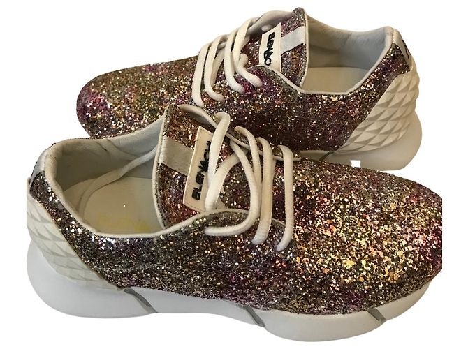 Elena Lachi Sneakers glitterata Elena Iachi Rosa Bianco - vista 2