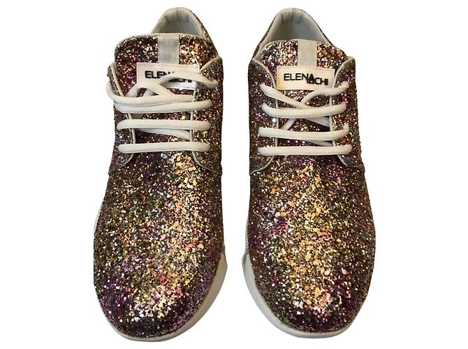 Elena Lachi Sneakers glitterata Elena Iachi Rosa Bianco - vista 6