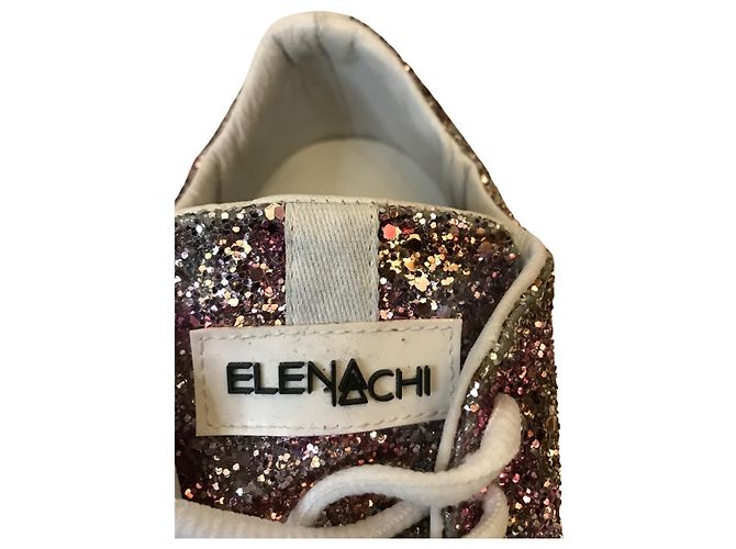 Elena Lachi Sneakers glitterata Elena Iachi Rosa Bianco - vista 7