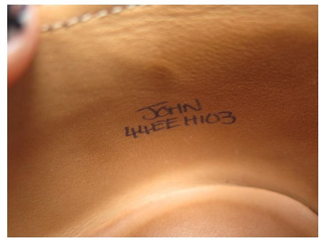 Hermès HERMES JOHN RICHELIEU SCARPE BOUT FLEURI 44 Scarpe in pelle nera Nero - vista 7