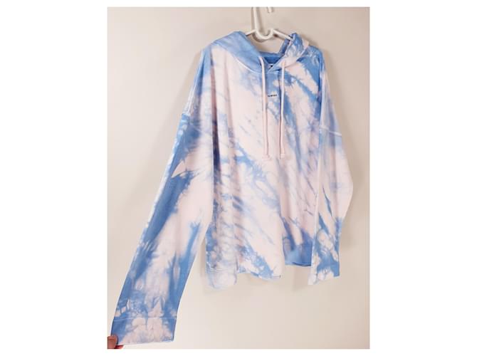 Sandro Hoodie Sweatshirt Blau Baumwolle Mehrfarben - Ansicht 3
