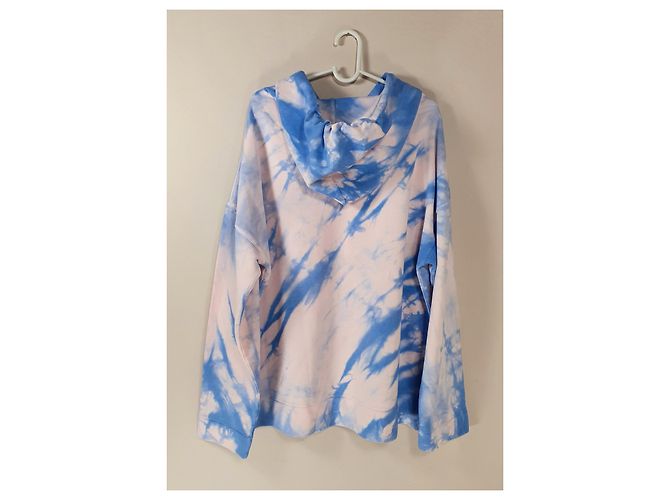 Sandro Hoodie Sweatshirt Blau Baumwolle Mehrfarben - Ansicht 4