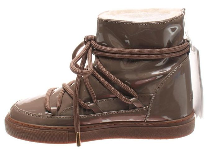 Botines Inuikii Marrón Cuero Barnizado Castaño - vista 3