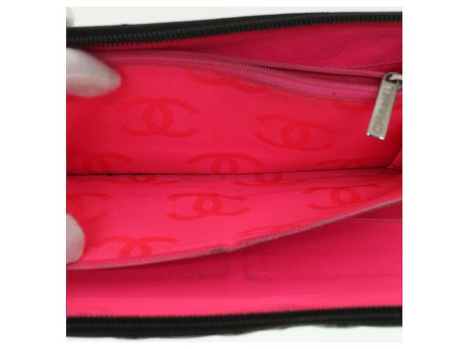 CHANEL Cambon Line Cartera larga Negro CC Auth th3151 - vista 10