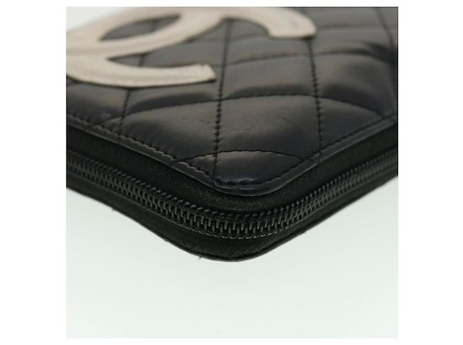 CHANEL Cambon Line Cartera larga Negro CC Auth th3151 - vista 15