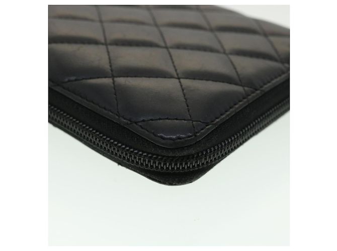 CHANEL Cambon Line Cartera larga Negro CC Auth th3151 - vista 16