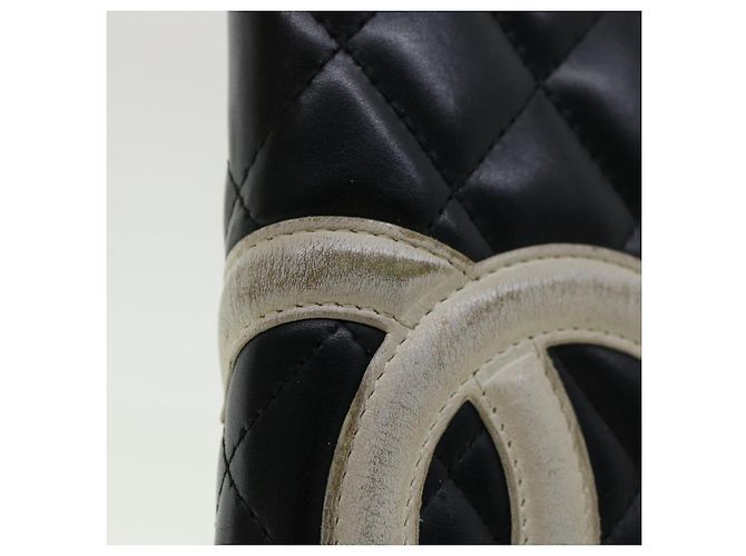 CHANEL Cambon Line Cartera larga Negro CC Auth th3151 - vista 18