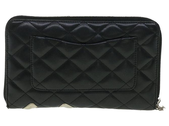 CHANEL Cambon Line Cartera larga Negro CC Auth th3151 - vista 2