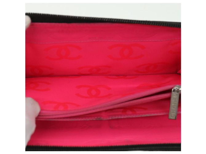 CHANEL Cambon Line Cartera larga Negro CC Auth th3151 - vista 21