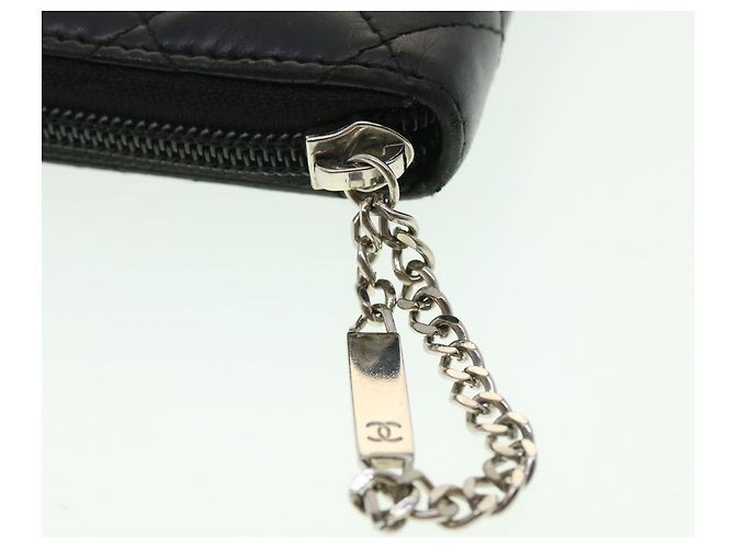 CHANEL Cambon Line Cartera larga Negro CC Auth th3151 - vista 7