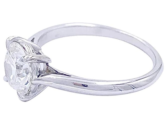 inconnue Weißgold-Solitärring, Diamant 1,36 Karat. - Ansicht 4