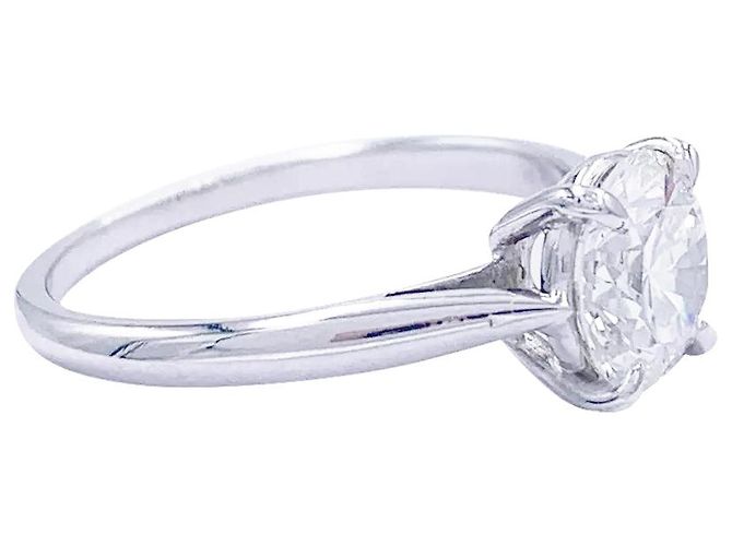 inconnue Weißgold-Solitärring, Diamant 1,36 Karat. - Ansicht 6
