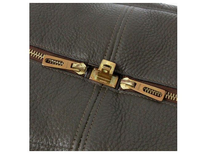 Hermès Borsa da viaggio Hermes Victoria Marrone - vista 12