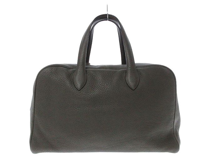 Hermès Borsa da viaggio Hermes Victoria Marrone - vista 2