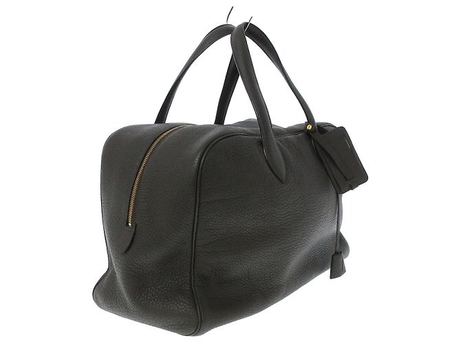Hermès Borsa da viaggio Hermes Victoria Marrone - vista 4