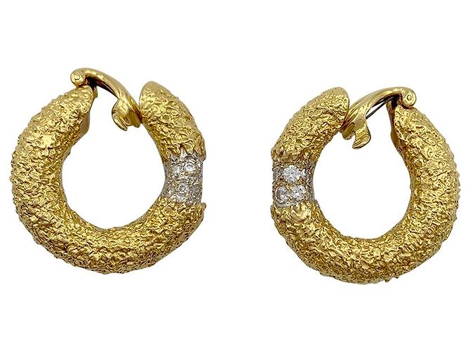 M. GERARD Orecchini M.Gerard in oro giallo e diamanti. - vista 3