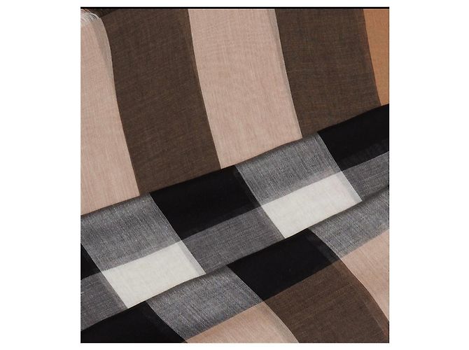 Sciarpa da donna in modal Burberry, cashmere e seta con motivo check 200X90cm - vista 7