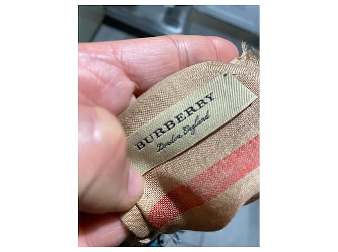 Bella sciarpa burberry degradata beige sciarpa sciarpa marrone 215X70cm - vista 6